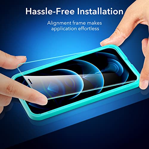 ESR 3 Pack for iPhone 12 Pro Max Screen Protector, Align Frame