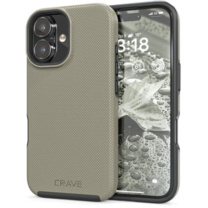 Crave Dual Guard Compatible with iPhone 16 Case, Compatible with MagSafe Shockproof Protection Dual Layer Case for Apple iPhone 16 (6.1") - Sand - color: Sand