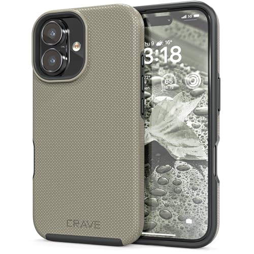 Crave Dual Guard Compatible with iPhone 16 Case, Compatible with MagSafe Shockproof Protection Dual Layer Case for Apple iPhone 16 (6.1") - Sand - color: Sand