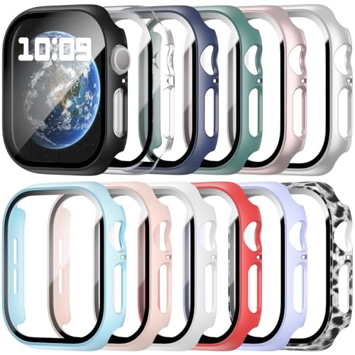 12 Pack Hard PC Case Compatible with Apple Watch Series 11/10 46mm - color: 12 pack A, size: 46mm-Series 10/11