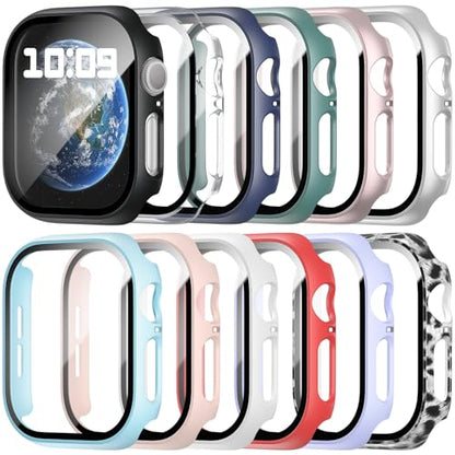 12 Pack Hard PC Case Compatible with Apple Watch Series 11/10 46mm - color: 12 pack A, size: 46mm-Series 10/11
