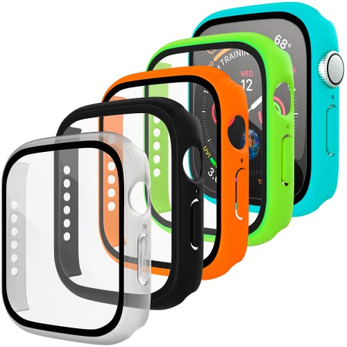 Maeline Bulk Cases Compatible with Apple Watch Series 3/Series 2/Series 1 42mm with Built in Tempered Glass Screen Protector, Overall Protective Hard PC Case Ultra-Thin Cover Random 10 Pack - color: Random Mix, size: 42 mm