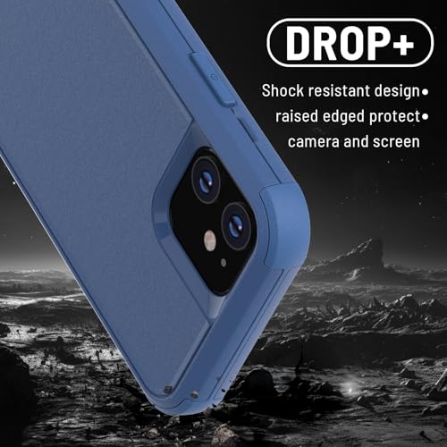 X-belmox Heavy Duty Case for iPhone 12/12 Pro and Screen Protector Sea/Blue | 3-Layers Military Grade Drop Protection Phone Case, Shockproof Rugged Case Cover for iPhone 12 Pro 6.1 Inch - color: Sea/Blue