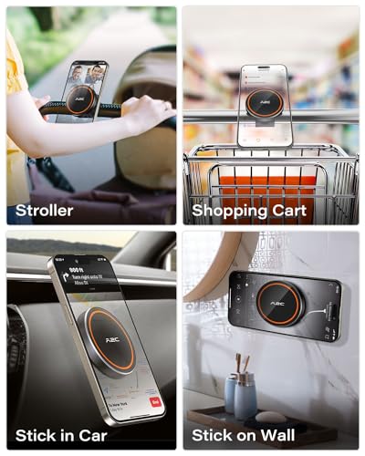 A2C Fitness Phone Mount for MagSafe, 17 N54 Strong Magnet, Adjustable Strap