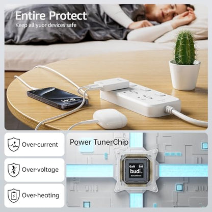 BUDI 33W Extra Slim Portable Wall Charger 2-Port Wall Charger Convenient Travel Accessories Compatible with MacBook and IPad iPhone Samsung Galaxy USB C Laptop Switch, Etc. (33W iPhone Set) - color: 33W iPhone Set