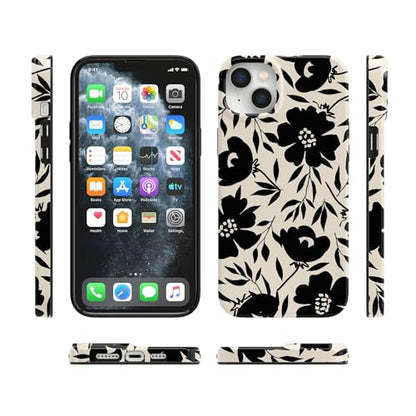 Casely iPhone 14 Plus Case | Dark Fantasy | Contrast Floral | Compatible with MagSafe | Classic Ultra Slim Design - color: Dark Fantasy | Contrast Floral