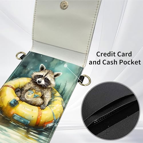 for Women Cell Phone Purse,with Touchscreen Cell Phone Purse,PU Leather Shoulder Bag Waterproof Phone Wallet Case with Clear Touch Screen Window up to 6.7 inch Smartphone, - color: Cute Bear Forest -155