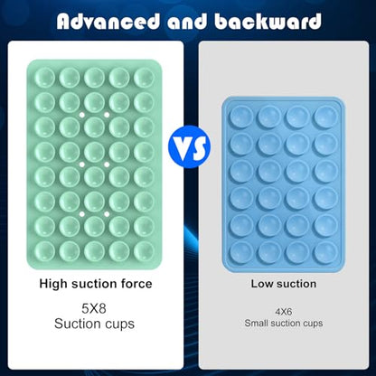 Double Sided Silicone Suction Phone Holder Mount, Silicon Accessory for iPhone and Android, Hands-Free Mirror Shower Phone Holder, TikTok Videos and Selfies (Combo F) - color: Combo F