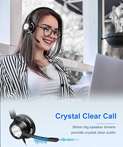New bee USB Headset with Microphone for PC Computer Headset