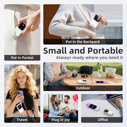 Portable Charger Power Bank Fast Charging,10,000mAh Battery Pack with Built in USB C & Lightning Cable,PD 30W Output for iPhone 17/16/15 Series,LED Display,4 Outputs for Samsung,Android etc