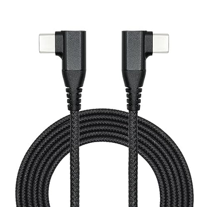 90 Degree USB C Power Data Cable 6FT, 60W PD Fast Charging & 480Mbps Data - style: Black - 2M/6FT