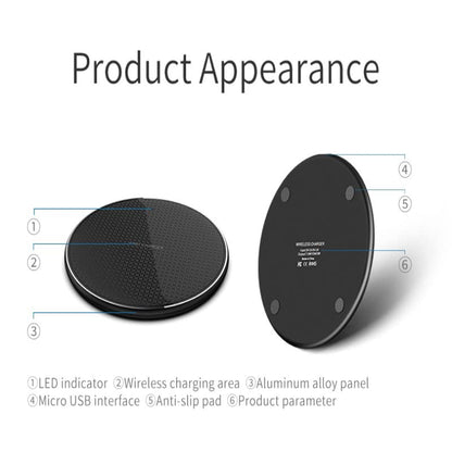 Wireless Charger 15W Fast Charge Aluminum Wireless Charging Pad Mat for iPhone 14 Pro Max/14 Plus/13 Pro/12/11/XS/XR/8, Samsung Galaxy S22/S21, Note 20/10 and More