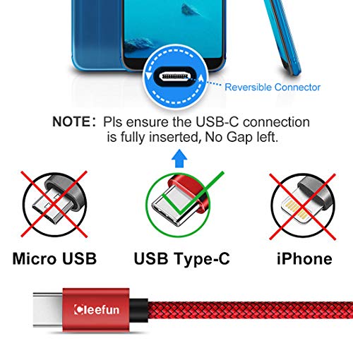 CLEEFUN Extra Long USB A USB C Cable 26ft, USB to USB C Power Cable 26 Foot - color: Red, size: 26ft