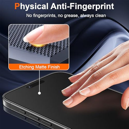 2 Pack Matte Privacy Screen Protector for iPhone Air / 17 Air 6.5-inch with Installation Frame, Full Coverage Anti-Spy Anti-Glare 9H Tempered Glass Film, Case Friendly - size: iPhone Air-6.5 Inch