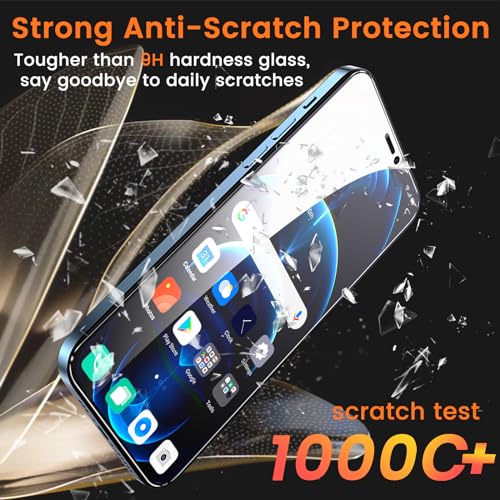 Lesakit 3+3 Pack Privacy Screen Protector for iPhone 12 Pro Max 6.7-Inch with 3 Pack Camera Lens Protector, Anti Spy Tempered Glass Film 9H Hardness Bubble Free Case Friendly - size: iPhone 12 Pro Max