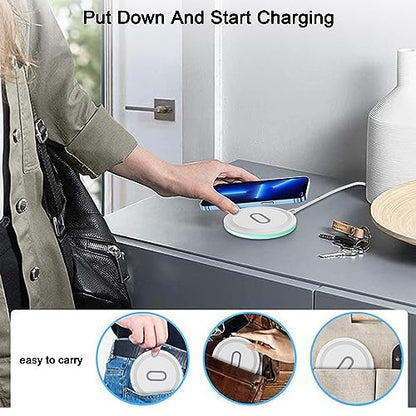 Wireless Charger Samsung S26 Ultra Charging Station for Galaxy S26 S25 Plus - color: White