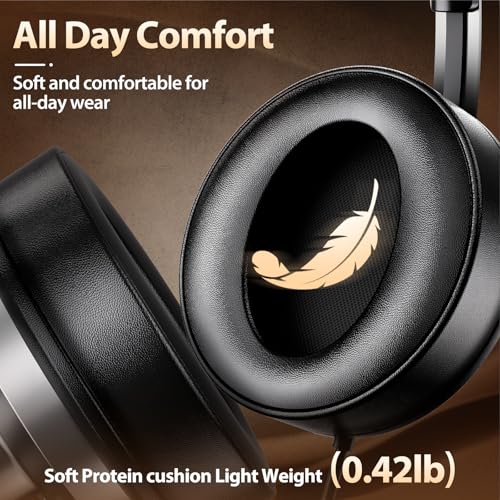 USB C Headphones Wired with Comfortable Ear Pads, Over Ear Bass HiFi Sound Foldable Travel Headphone, Durable Metal Frame, Compatible with iPhone 17/16/Samsung Galaxy S25/S24 Google Pixel 9 - Black - color: Silver