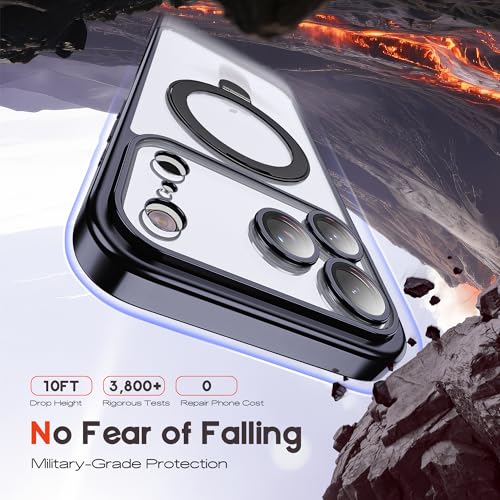 for Plating iPhone 17 Pro Case with Magnetic Stand,Black - color: Black, size: iPhone 17 Pro