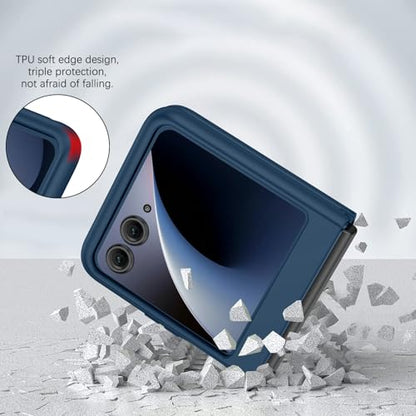 GUAGUA for Motorola Razr 2024 Case/Razr 2025 Case, Magnetic Cases Translucent Matte Back [Compatible with Magsafe] Slim Protective Shockproof Phone Case for Moto Razr 2024/2025 6.9'', Blue - color: Blue