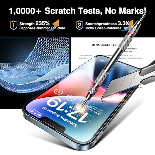 EZ-GLAZ-4+2 Pack for iPhone 14 Screen Protector (6.1") HD Clear - size: iPhone 14