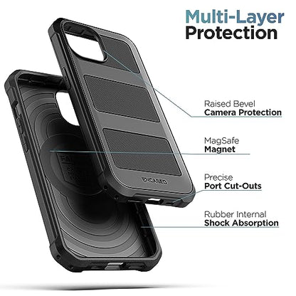 ENCASED Compatible with iPhone 15 Case - Military Grade Protection with 360 Rugged Full-Body Coverage (iPhone 15) Black - size: iPhone 15