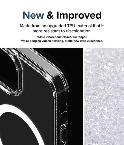 Ringke for iPhone 15 Case [Fusion Magnetic Matte Clear] | Compatible with MagSafe, Oil & Dirt Resistant, Anti-Fingerprint Technology Prevents Oily Smudges, Feels Velvety Soft - size: iPhone 15