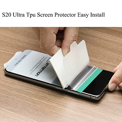Ibywind 2 Pcs Screen Protector For Samsung Galaxy S20 Ultra 5G 6.9",Flexible TPU Film,With 1Pc Camera Lens Protector,1Pc Back Film,Bubble Free[Easy to install] - size: Galaxy S20 Ultra 6.9 inches