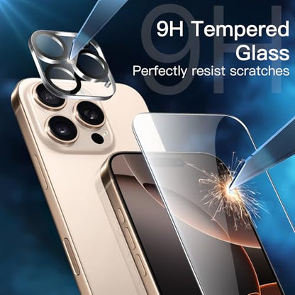 JETech Screen Protector for iPhone 16 Pro Max, 2+2 Pack - size: iPhone 16 Pro Max