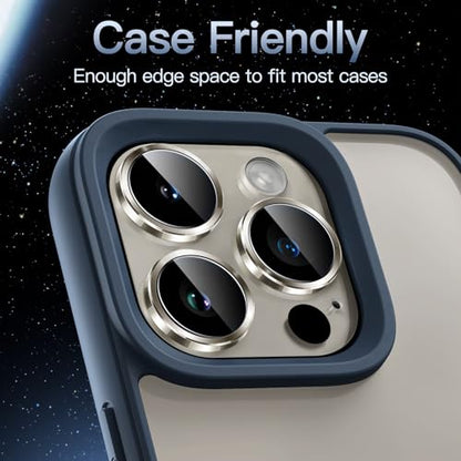 JETech Camera Lens Protector for iPhone 15 Pro/15 Pro Max, Natural Titanium - color: Natural Titanium