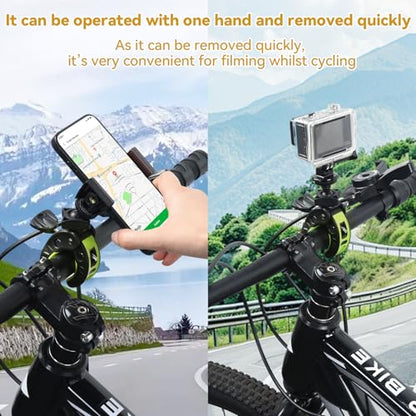 UTEBIT Super Clamp Camera Mount Kit for Gopro, with 1/4'' Screw Head - color: Black + Green