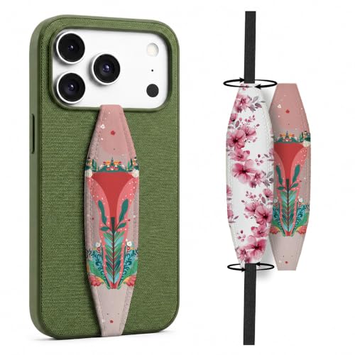 Switchbands Animal Phone Grip Strap – Reversible Elastic Phone Strap, Adhesive-Free, Arthritis Friendly Easy-Hold, Anti-Theft Protection, Wireless Charging Compatible, Universal Fit – Boho Bouquet - color: Boho Bouquet, size: Pack of 1
