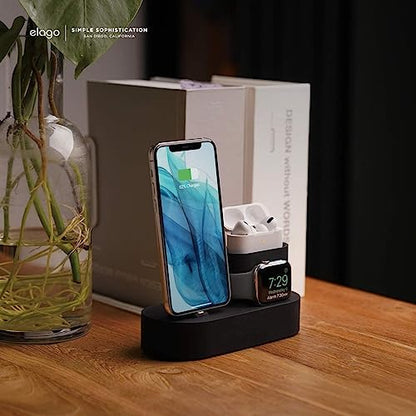 elago 3 in 1 Charging Station for iPhone, AirPods, AirPods Pro, Apple Watch - color: Black