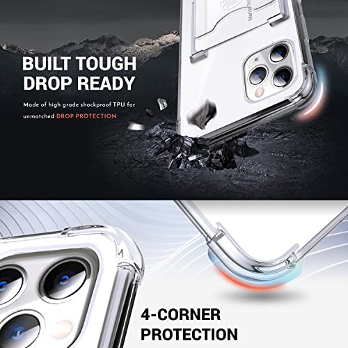 Shields Up for iPhone 11 Pro Max Case with Card Holder Stand, 6.5", Clear - color: Clear, size: iPhone 11 Pro Max
