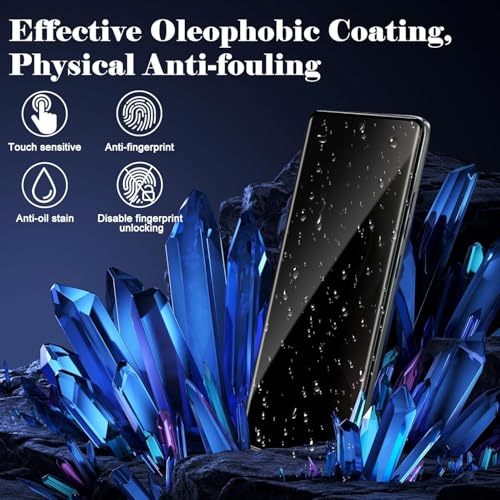 [2 Pack] Moto Edge 2024 Privacy Screen Protector, 9H Tempered Glass, Bubble Free, HD Clear, Anti-Scratch, Anti-Spy Film for Motorola Edge 2024 5G Glass Screen Protector - size: 6.6 Inches Moto Edge 2024