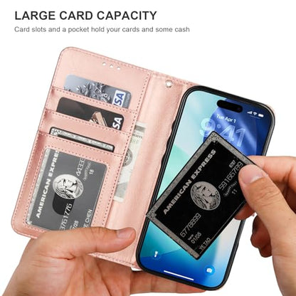 Bocasal for MagSafe Wallet Case Card Holder for iPhone 17, Rose Gold - color: Rose Gold for MagSafe