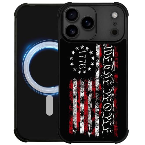 case for iPhone 17 Pro,Compatible with Magsafe,All-Round Protection Shockproof Anti-Scratches TPU Case Cover-Classic American Flag 1776 We The People - color: Classic American Flag 1776 we the people, size: IPhone 17 Pro