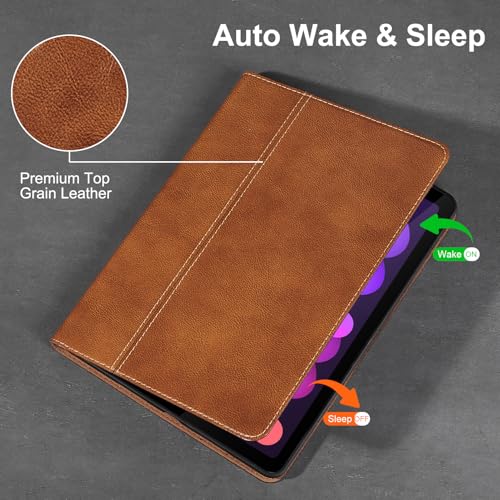 Gexmil Leather Case for iPad mini 7 A17 Pro/iPad mini 6 Gen 8.3 Inch - color: Vegetable Tanned Brown