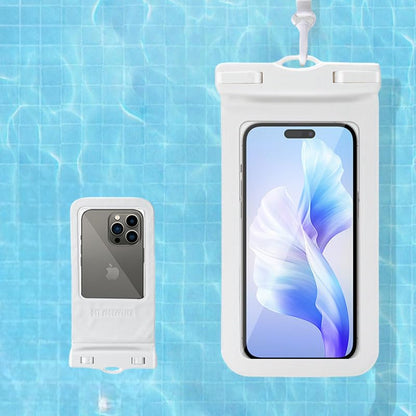 Floating Waterproof Phone Pouch Up to 7.2", Snorkeling Dry Bag with Lanyard, Protector Case for iPhone16 15 14 13 12 11 Pro Max Plus XR, Underwater Sensitivity Touch and Clarity Photography, White - color: White