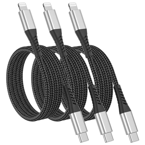 USB C to Lightning Cable 3FT, 3 Pack iPhone Charger Cord, MFi Certified 3 Foot iPhone Cable PD Fast Charging for Apple iPhone 14 13 12 11 Pro Max Xs 8 7 6 5 Plus iPad Air Mini - size: 3 Feet