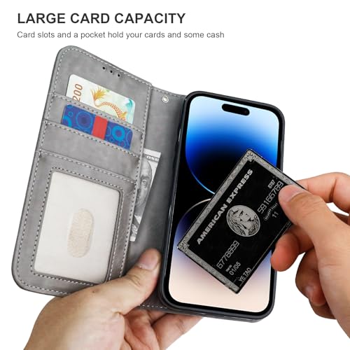 Bocasal for MagSafe Wallet Case Card Holder for iPhone 14 Pro Max Grey - color: Gray for MagSafe
