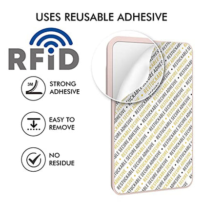 Phone Card Holder, Glitter PU Leather Sleeve, Credit Card Holder Stick On Phone Case for iPhone Samsung Most Smartphones (Ltpink) - color: ltPink