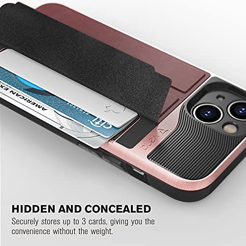 VENA vCommute for iPhone 13 Wallet Case, Rose Gold - color: Red, size: iPhone 13