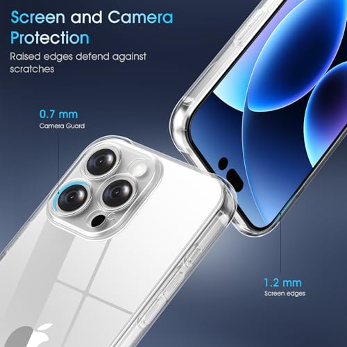 Clear Case for iPhone 12 Pro Max,[Not-Yellowing][Military Drop Protection] Soft Shockproof Transparent Phone Case, Ultra Slim & Thin Protective Case for iPhone 12 Pro Max 6.7" (Clear) - size: for iPhone 12 Pro Max