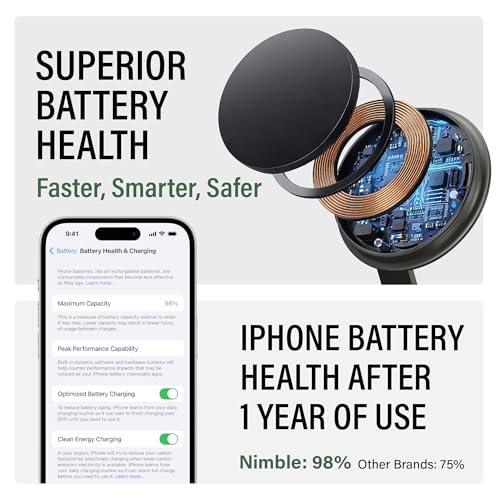 Nimble Podium 3-in-1 Wireless Charging Station for Apple, Qi2-Certified