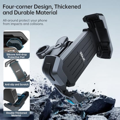 Motorcycle Phone Mount with Vibration Dampener & Security Lock
