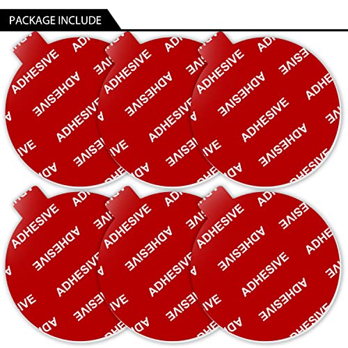 AZXYI Very High Bond Sticky Adhesive, 6 Pack Dashboard Pad Mounting Disk Adhesive Replacement Kit, Double-Sided Stickers for Suction Cup Dashboard Phone Holder & Windshield Car Mount