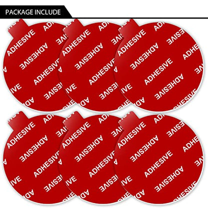 AZXYI Very High Bond Sticky Adhesive, 6 Pack Dashboard Pad Mounting Disk Adhesive Replacement Kit, Double-Sided Stickers for Suction Cup Dashboard Phone Holder & Windshield Car Mount