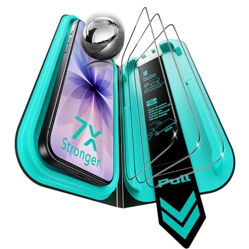 ESR 3 Pack for iPhone 17/iPhone 16 Pro Screen Protector, Armorite | 7X Impact Absorption, 9H+ Tempered Glass, Easy One-Pull Installation, Full-Coverage Protection, UltraFit Tray, Bubble-Free - size: iPhone 17/16 Pro 6.3 inch