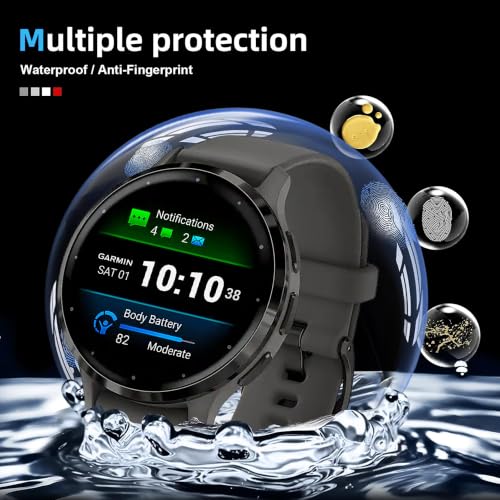 3 Pack Screen Protector for Garmin Venu 3S, PMMA TPU Film, Self-Healing, Scratch Resistant, HD Clear, Bubble Free, Sensitive Touch - size: for Garmin Venu 3S