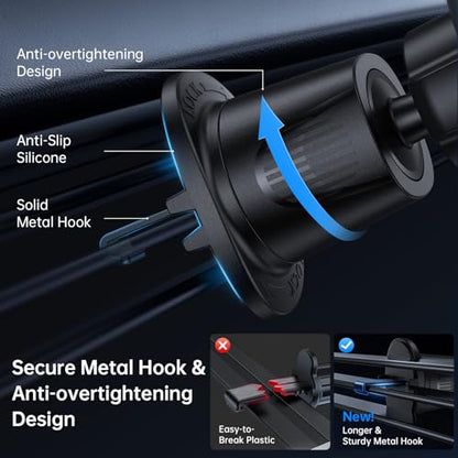 SYNCWIRE for MagSafe Car Mount, Magnetic Phone Holder for Car Air Vent - color: Carbon Fiber